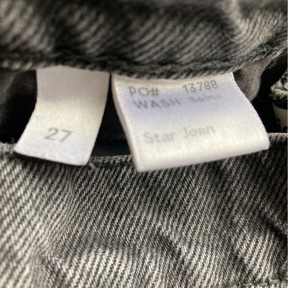 Reformation Star Jeans Black/Dark Grey Size 27 - Picture 7 of 7